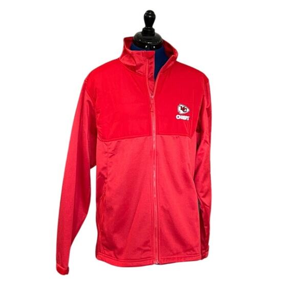 Kansas City Chiefs NFL Team Apparel Tech Full-Zip Jacket Mens Size M Embroidered - Picture 1 of 10